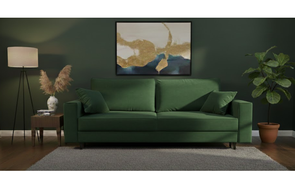 Sofa Emilia 39 na sprężynach z funkcją spania i pojemnikiem